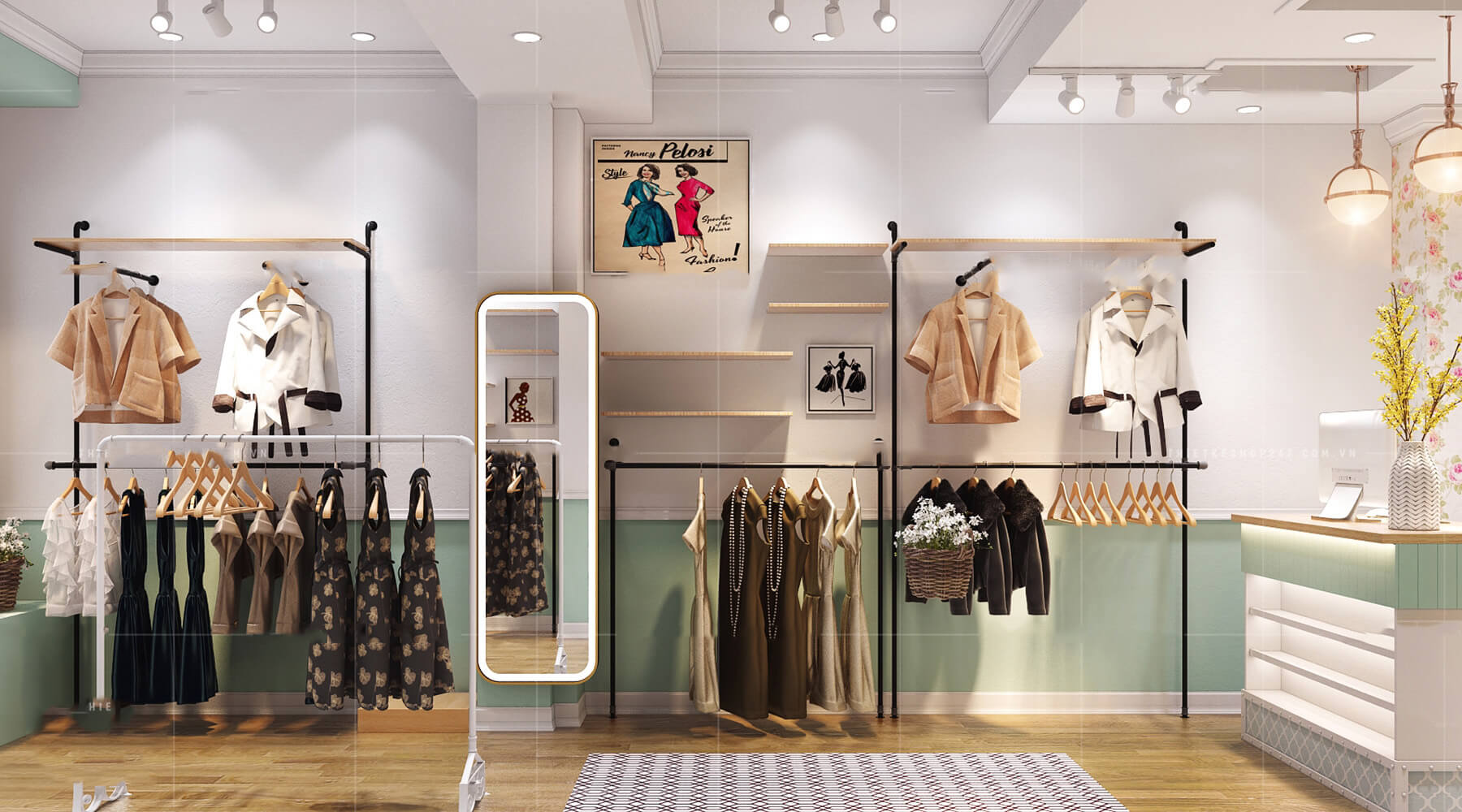 Mẫu thiết kế cửa hàng phụ kiện thời trang đẹp mãn nhãn không thể rời mắt - 18