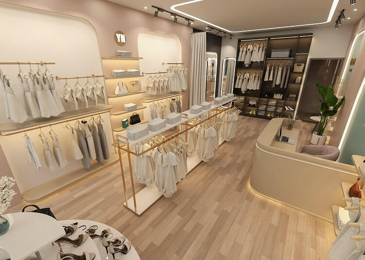 mẫu thiết kế gian hàng bán quần áo đẹp - 2