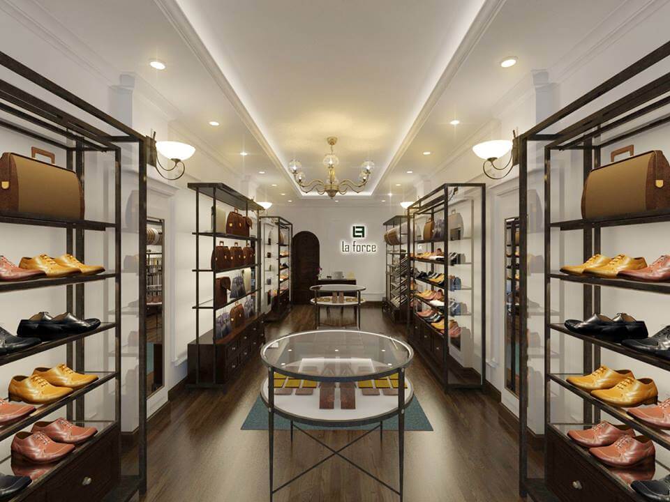 thiết kế shop giày thể thao nam Pendecor