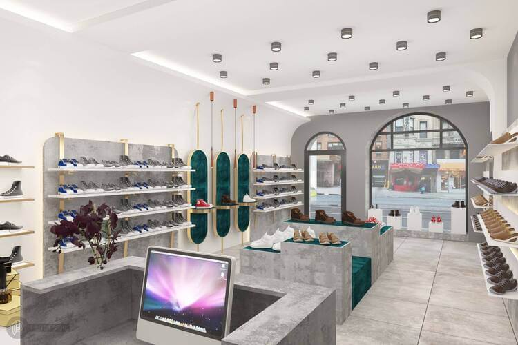 Giá thiết kế shop giày nam Pendecor