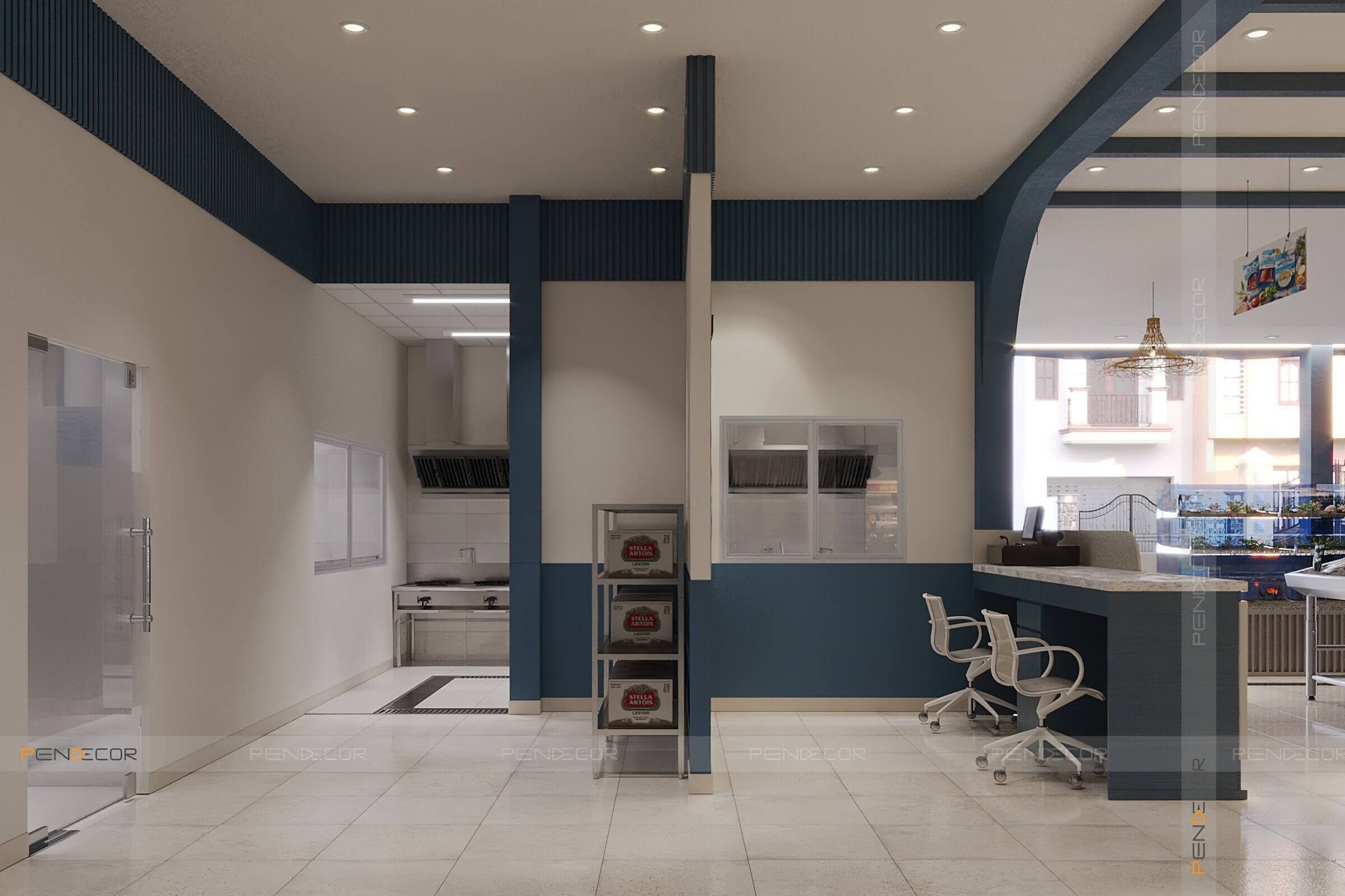 Thiết Kế Nhà Hàng Hải Sản Xuân Sơn (Trệt)