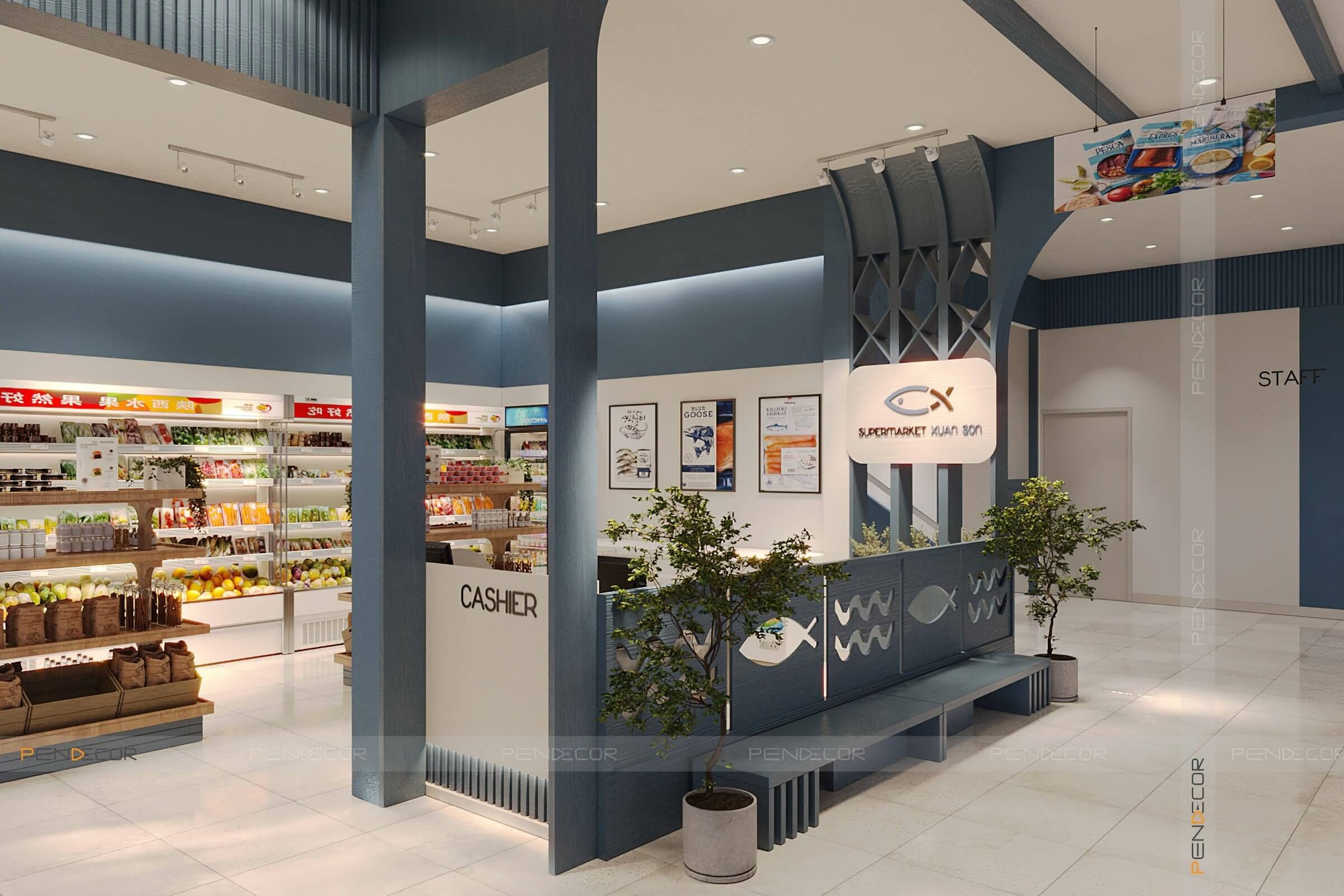 Thiết Kế Nhà Hàng Hải Sản Xuân Sơn (Trệt)