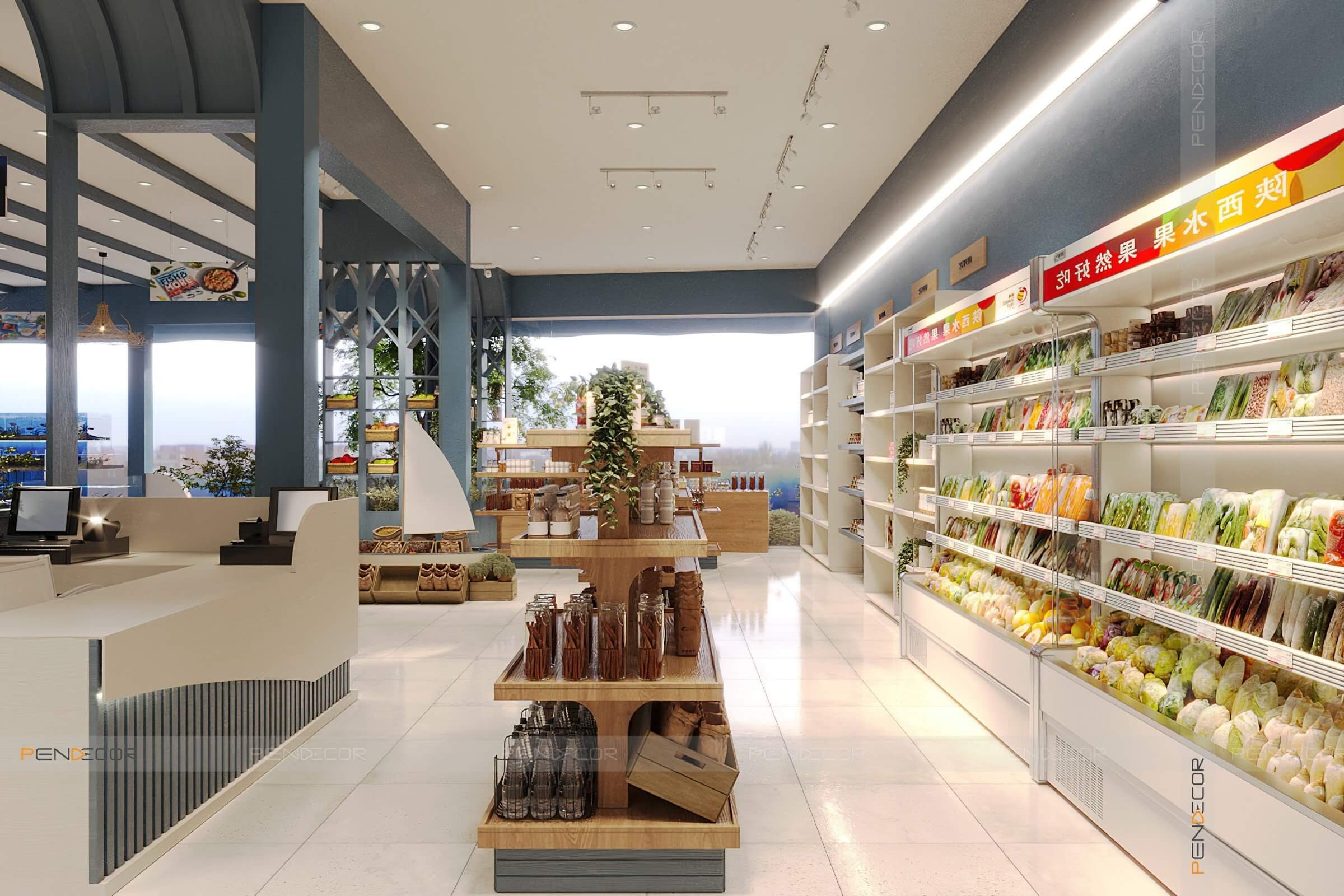 Thiết Kế Nhà Hàng Hải Sản Xuân Sơn (Trệt)