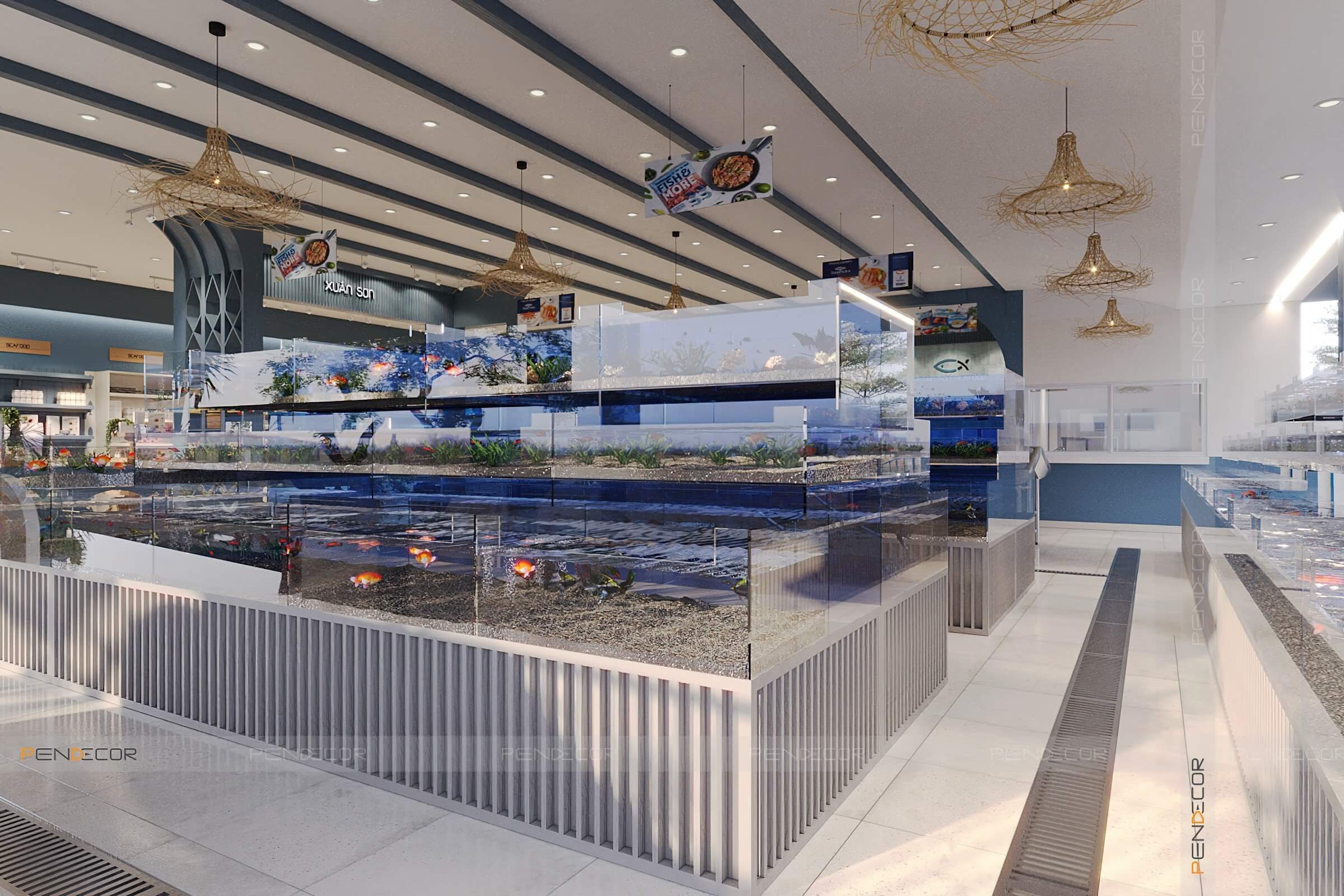 Thiết Kế Nhà Hàng Hải Sản Xuân Sơn (Trệt)