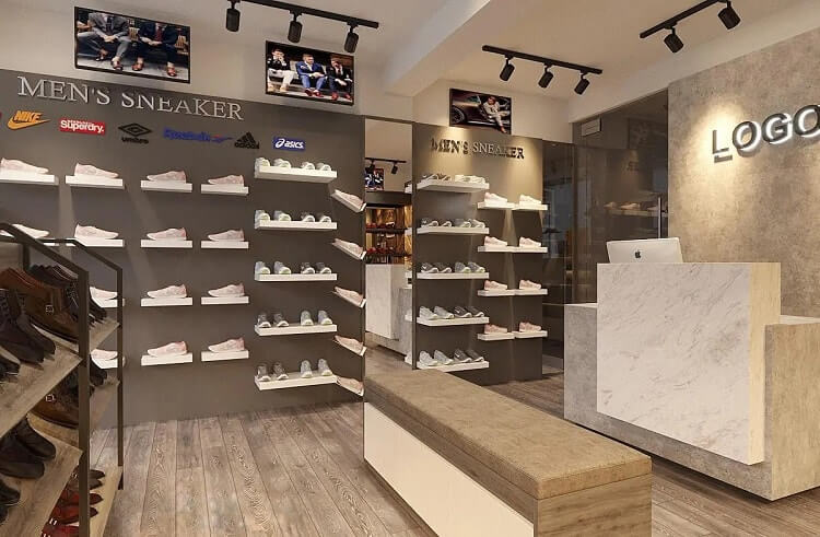 trang trí shop giày Pendecor