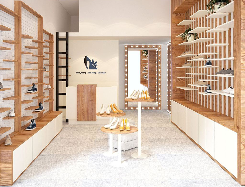 thiết kế shop giày đẹp Pendecor