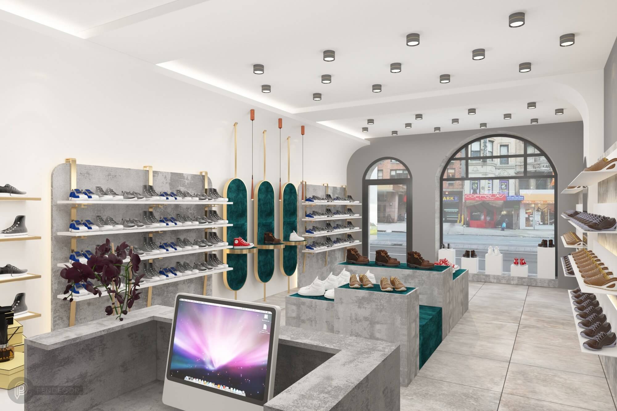 thiết kế shop giày thể thao Pendecor