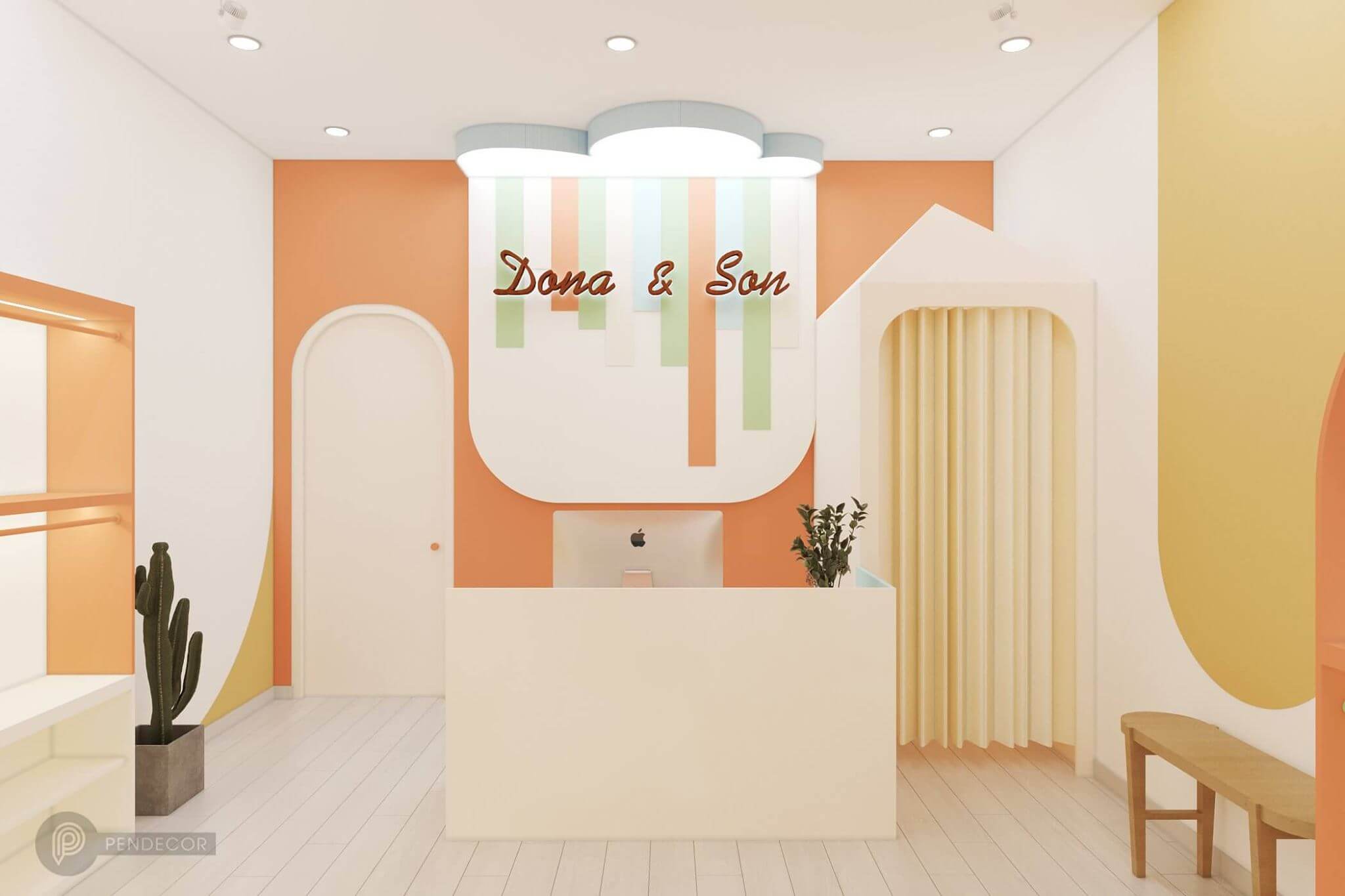 thiết kế shop giày trẻ em thể thao Pendecor