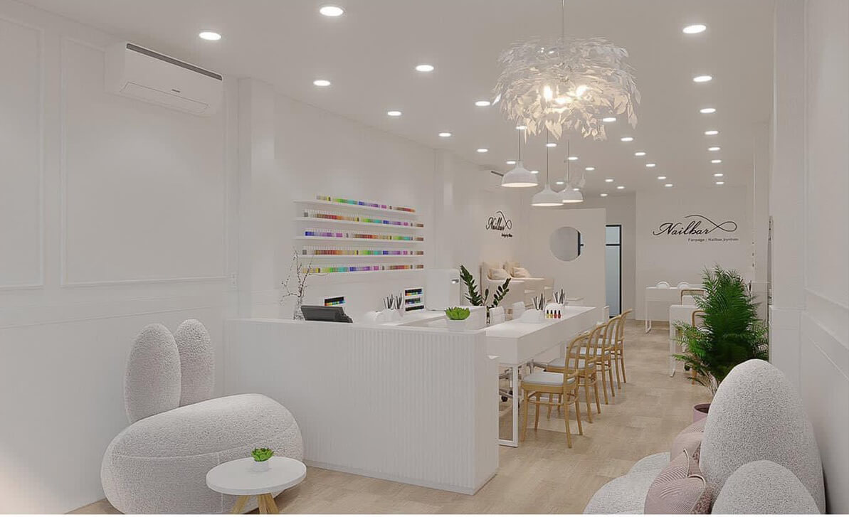 thiết kế tiệm nail mi nhỏ đẹp Pendecor