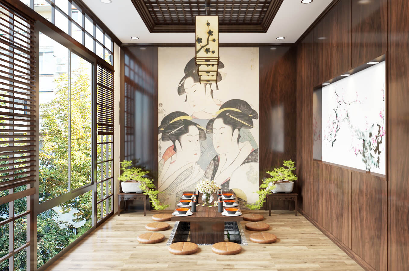 thiết kế nhà hàng sân vườn Pendecor