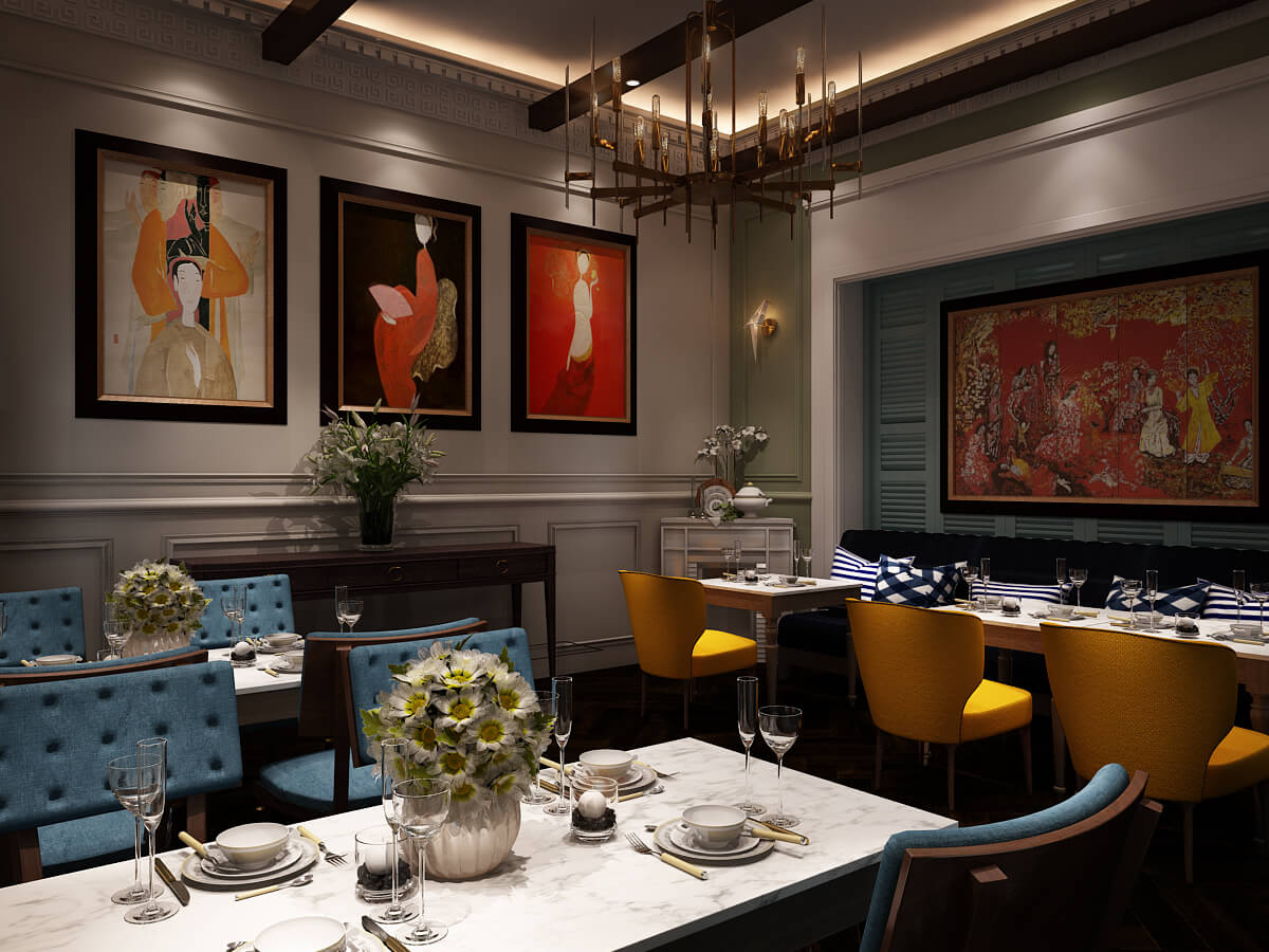 decor quán ăn Pendecor