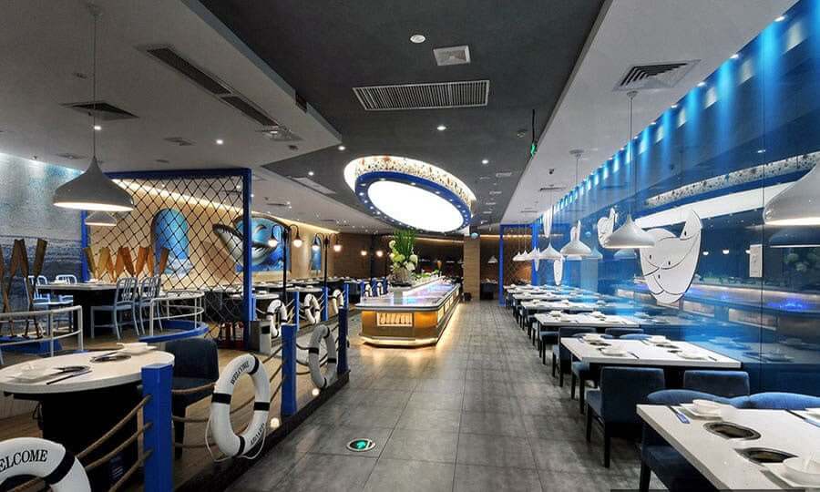 bản vẽ thiết kế nhà hàng hải sản Pendecor