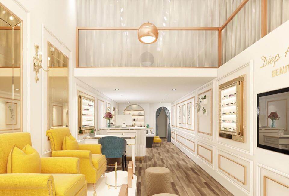 thiết kế tiệm nail nhỏ đơn giản Pendecor