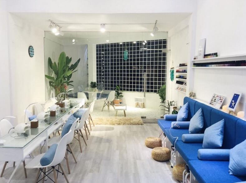 cách trang trí tiệm nail Pendecor