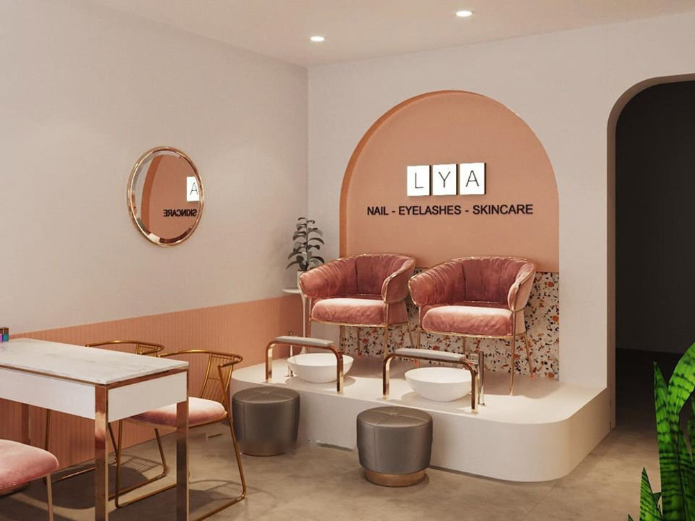 thiết kế phòng nail Pendecor