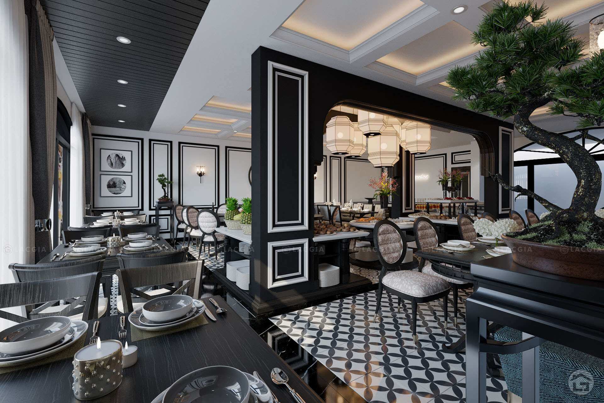 thiết kế nội thất nhà hàng Pendecor