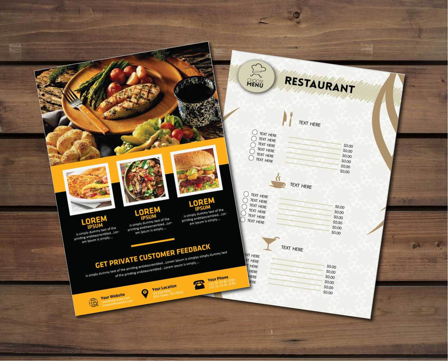 thiết kế menu quán ăn vặt Pendecor