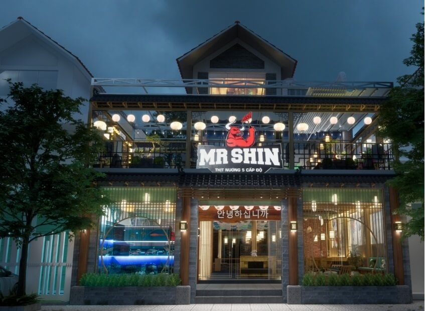 thiết kế nhà hàng 2 tầng Pendecor