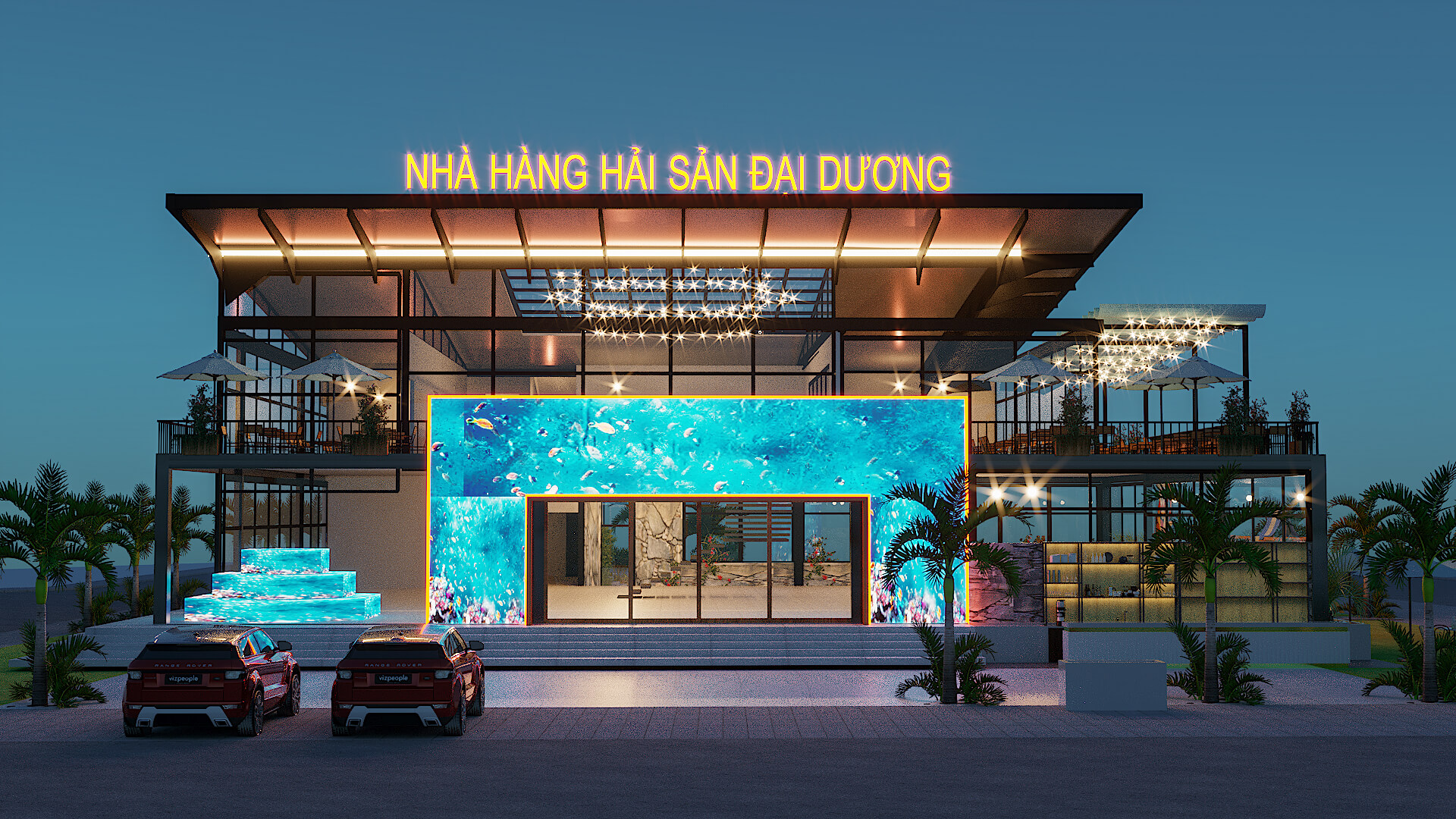 thiết kế nhà hàng hải sản Pendecor