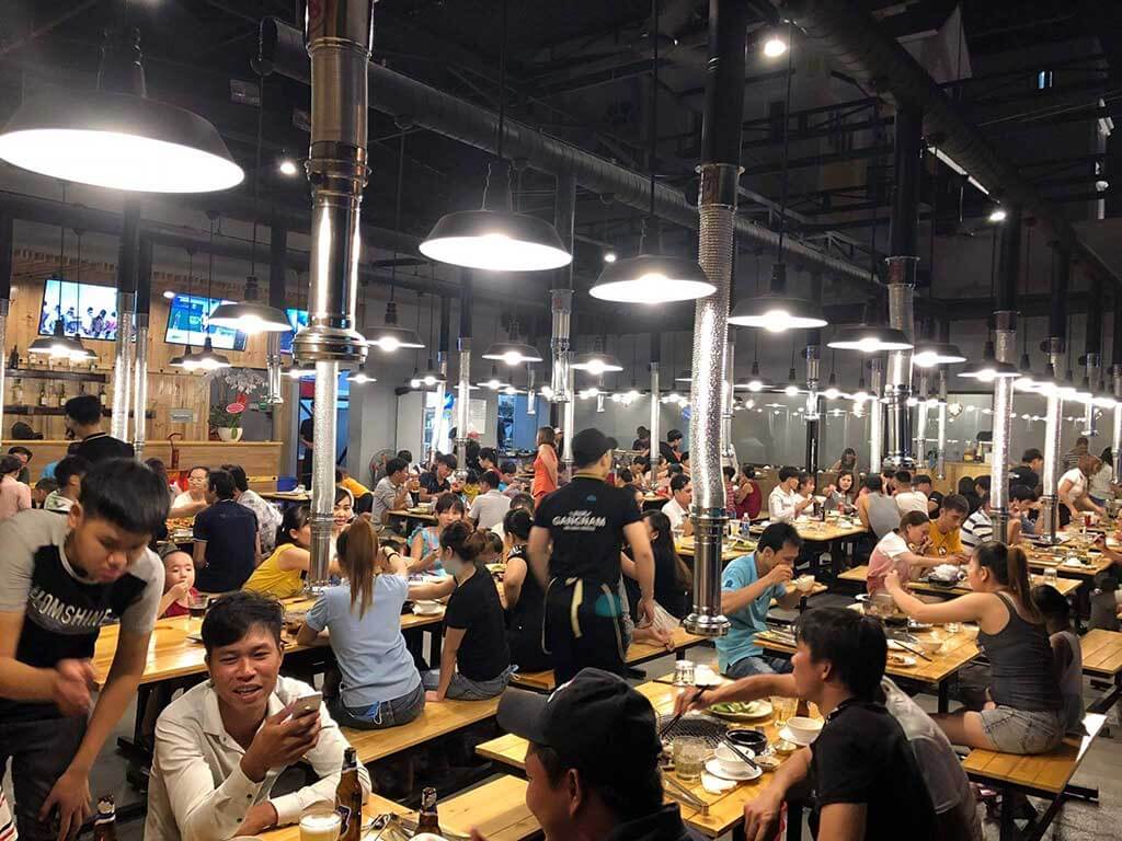 thiết kế nhà hàng lẩu nướng Pendecor