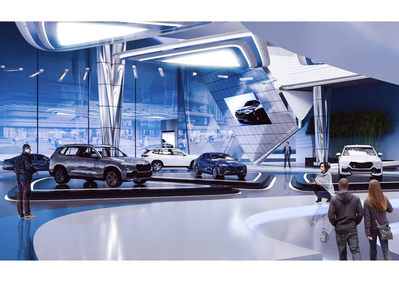 phong cách thiết kế showroom Pendecor