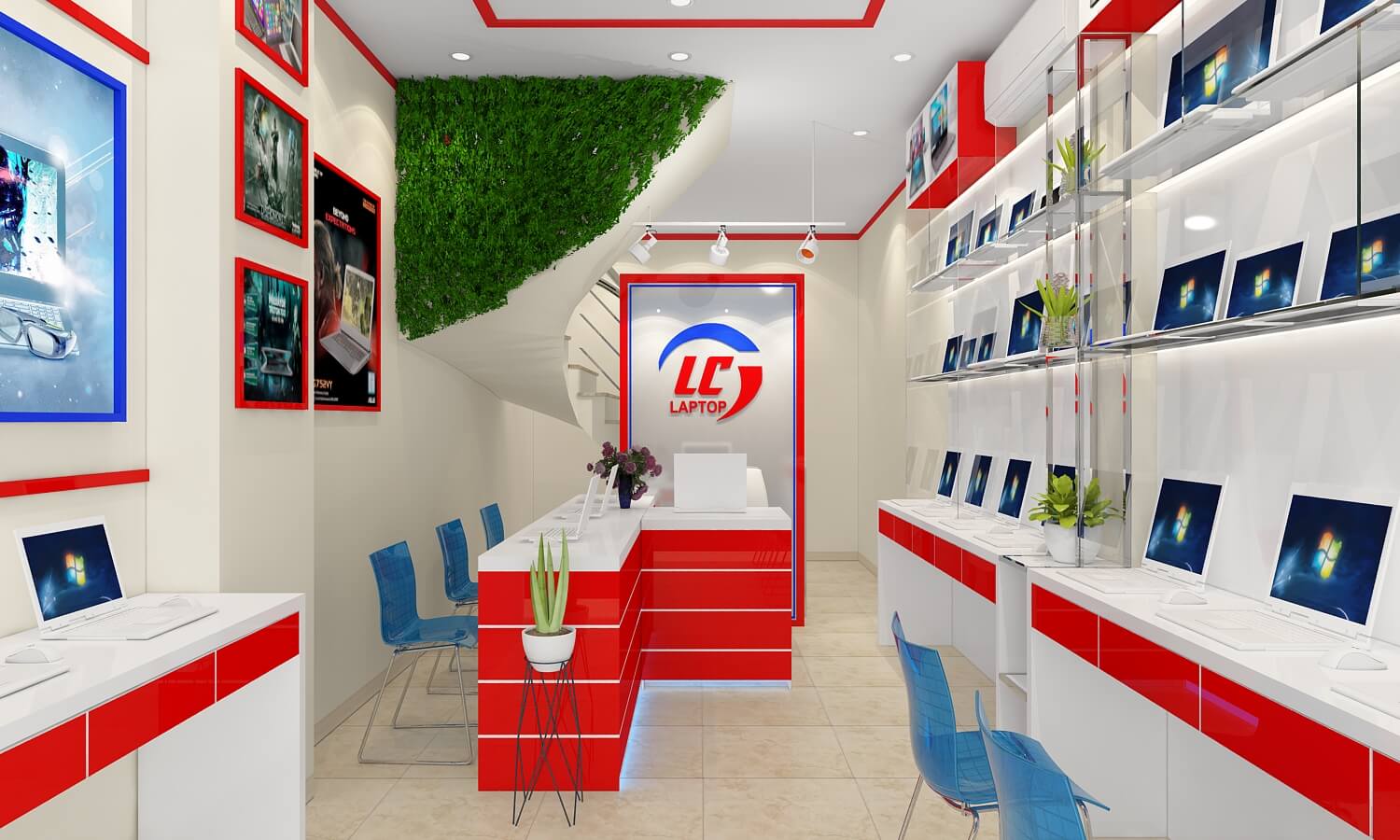 thi công showroom Pendecor