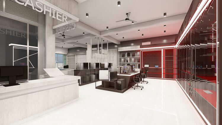 thiết kế showroom đẹp Pendecor