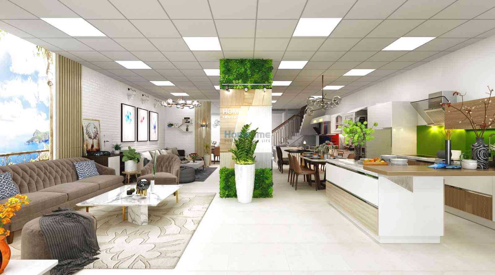 thiet ke noi that showroom Pendecor