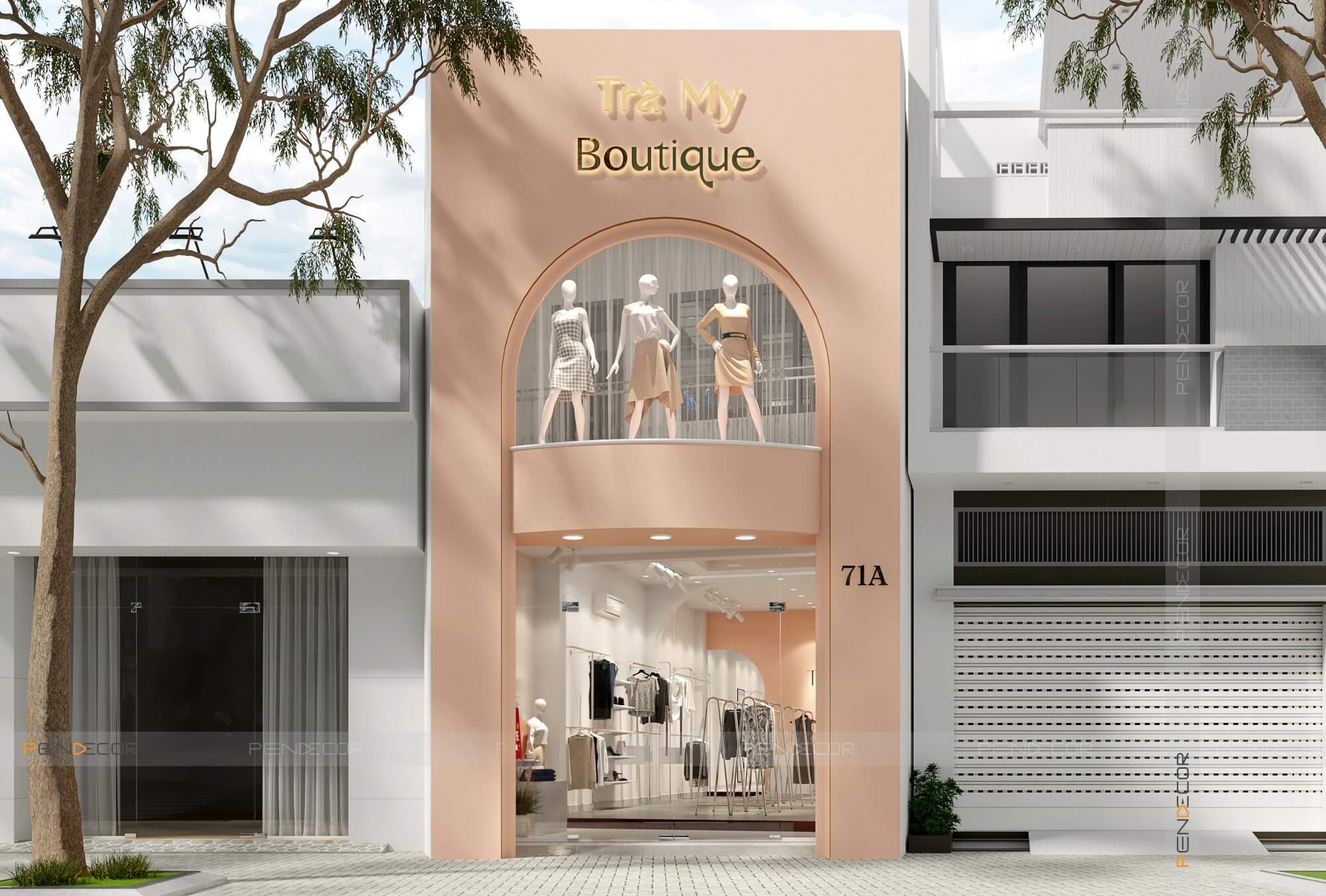 Thiết Kế Shop Thời Trang Nữ Trà My Boutique