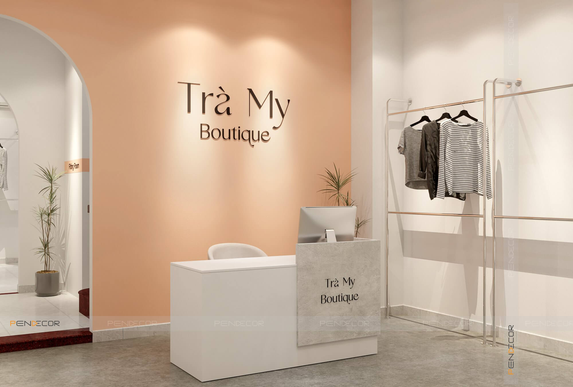 Thiết Kế Shop Thời Trang Nữ Trà My Boutique