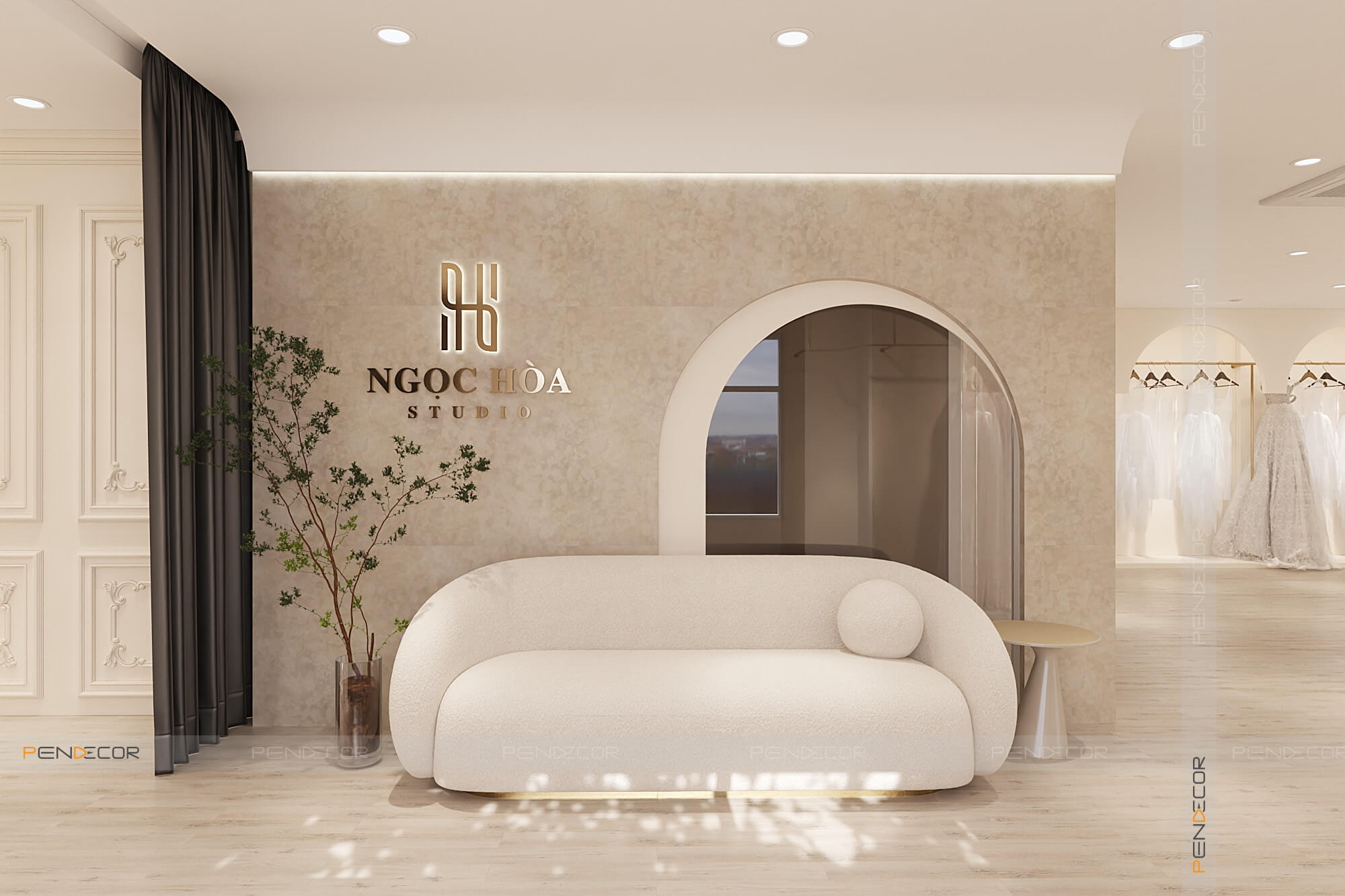 Thiết Kế Showroom Áo Cưới Ngọc Hoà