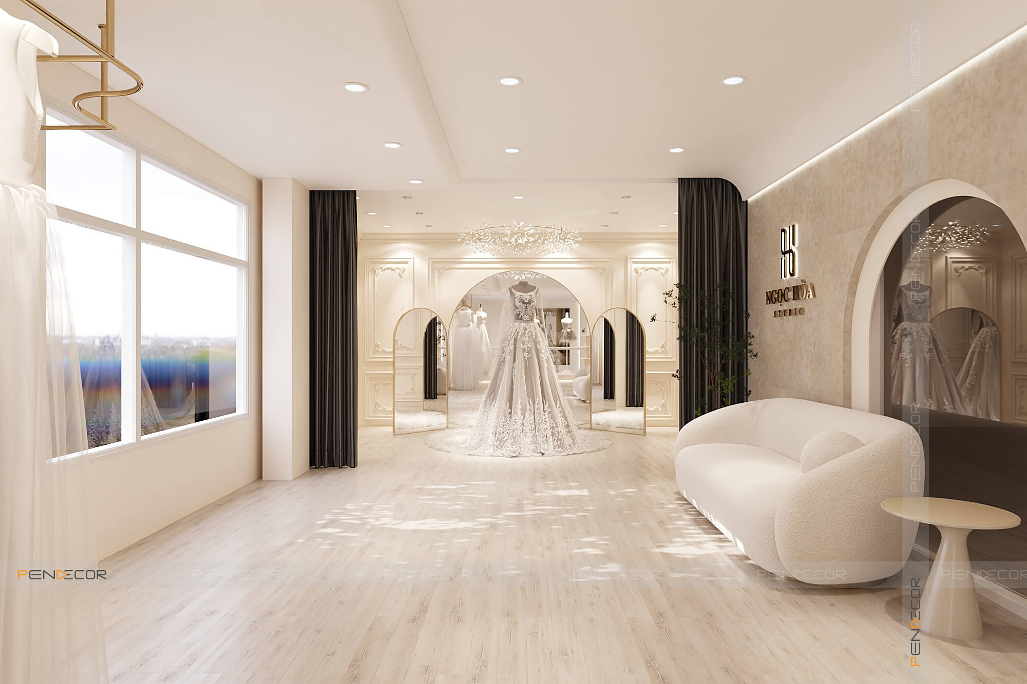 Thiết Kế Showroom Áo Cưới Ngọc Hoà