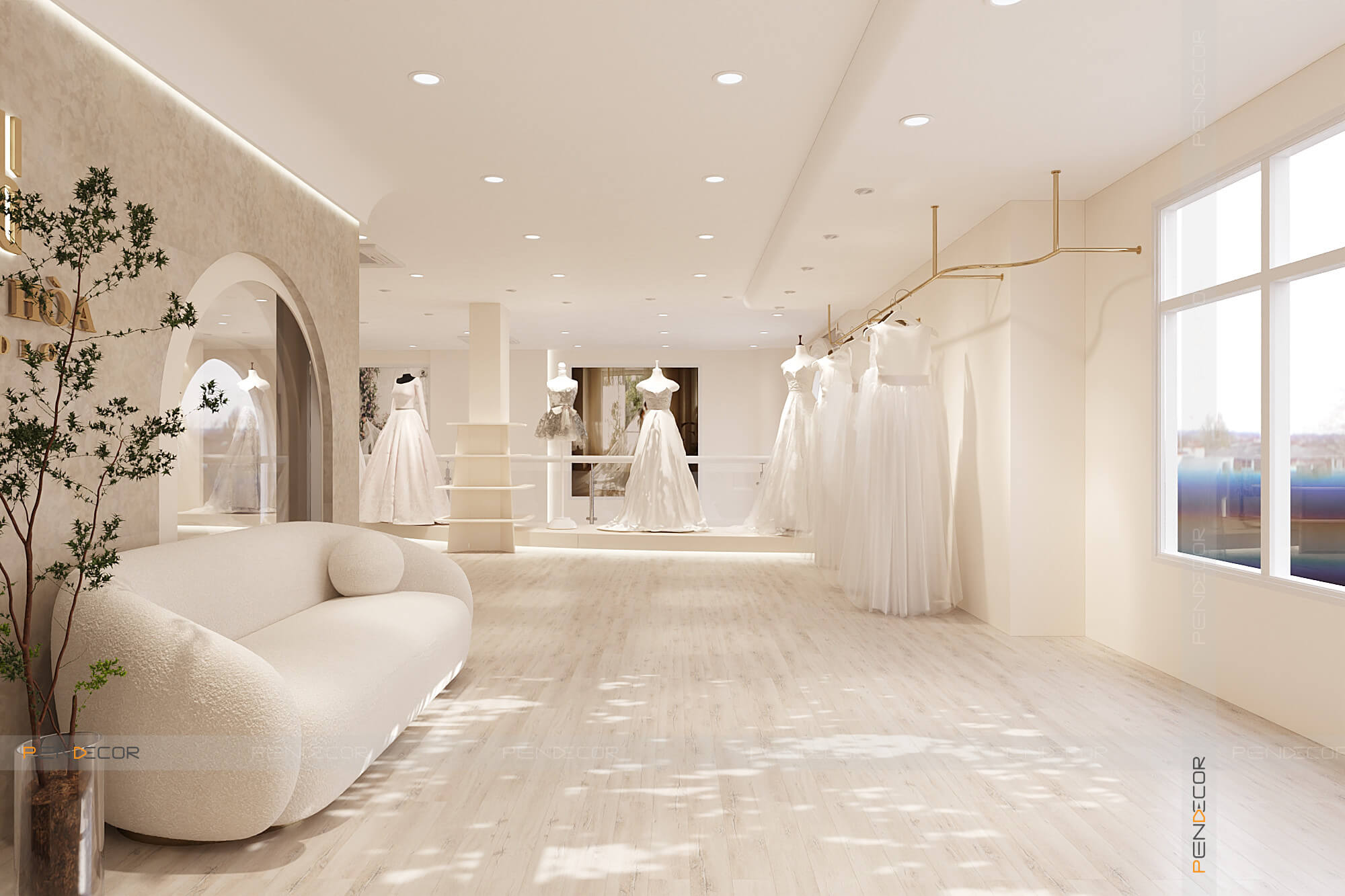 Thiết Kế Showroom Áo Cưới Ngọc Hoà