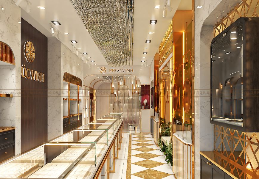 thiết kế tiệm vàng đẹp