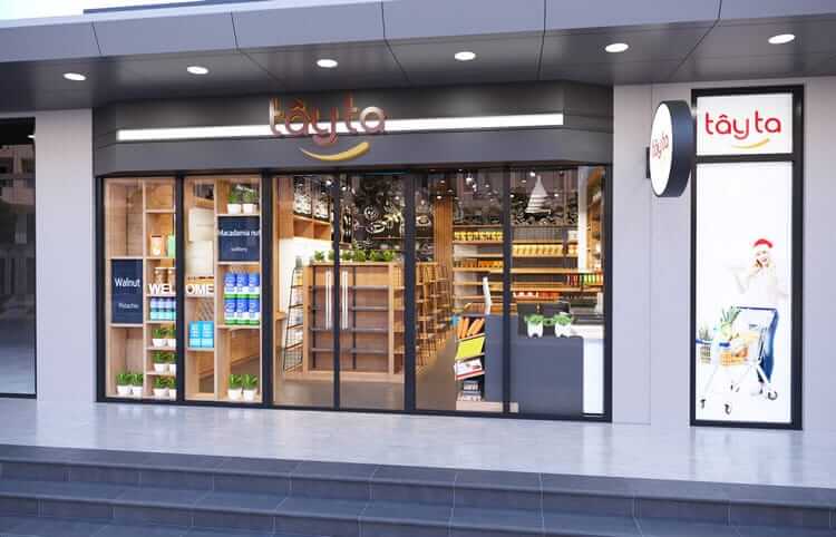 thiết kế nội thất siêu thị mini Pendecor