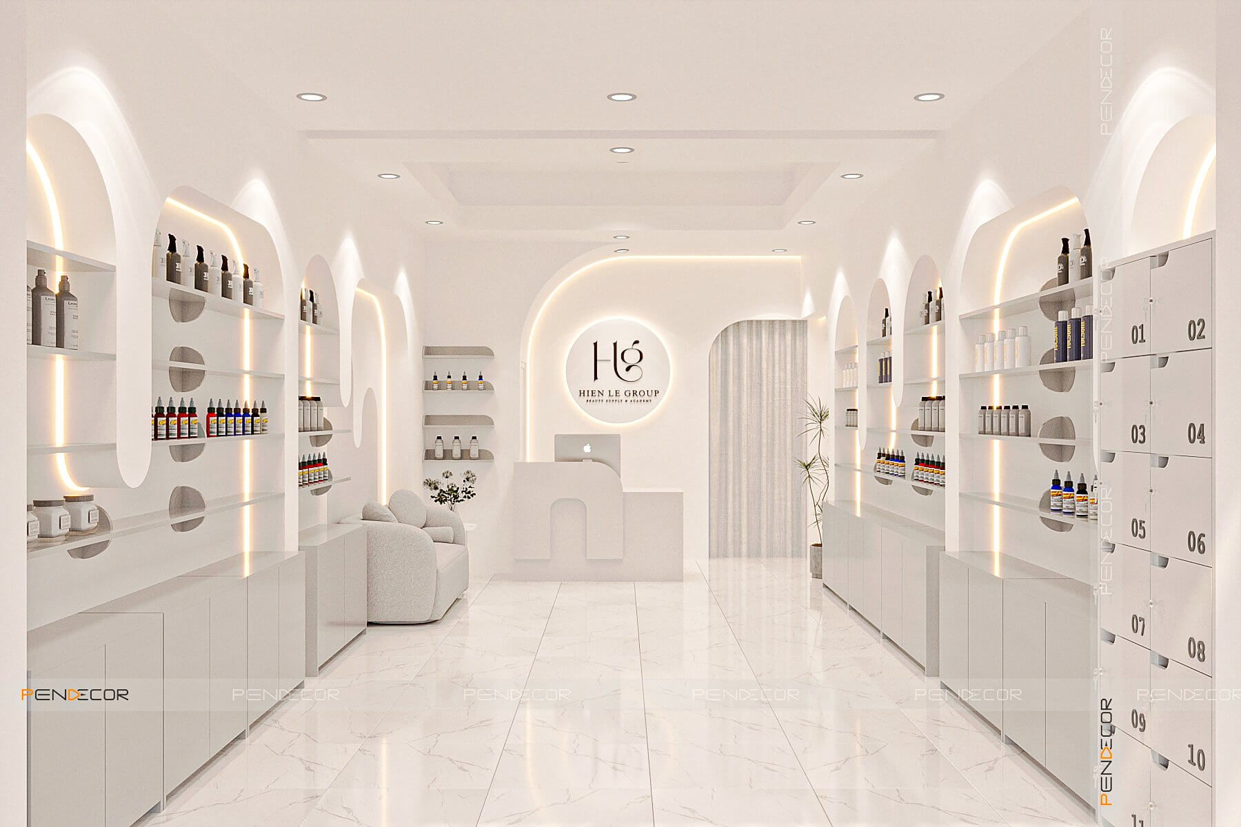 Thiết Kế Shop Mỹ Phẩm Hien Le Group