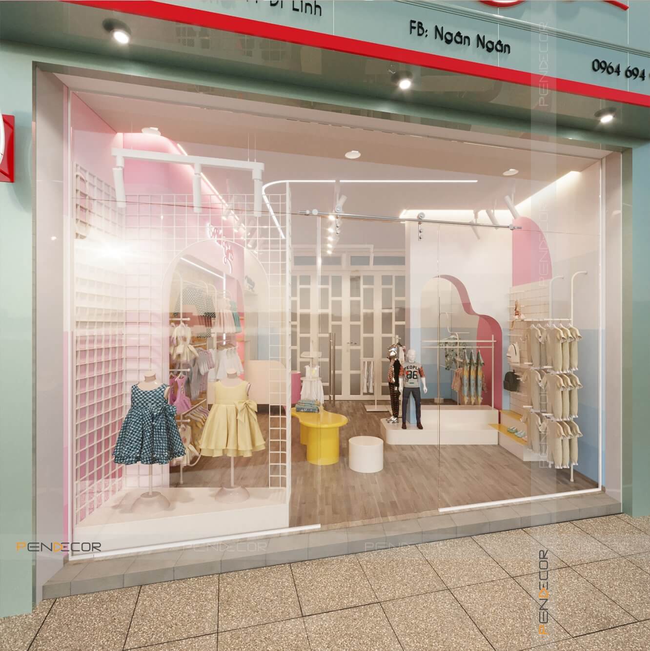 Thiết Kế Shop Thời Trang Trẻ Em Sam's House