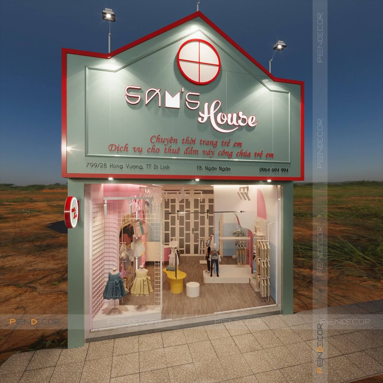 Thiết Kế Shop Thời Trang Trẻ Em Sam's House