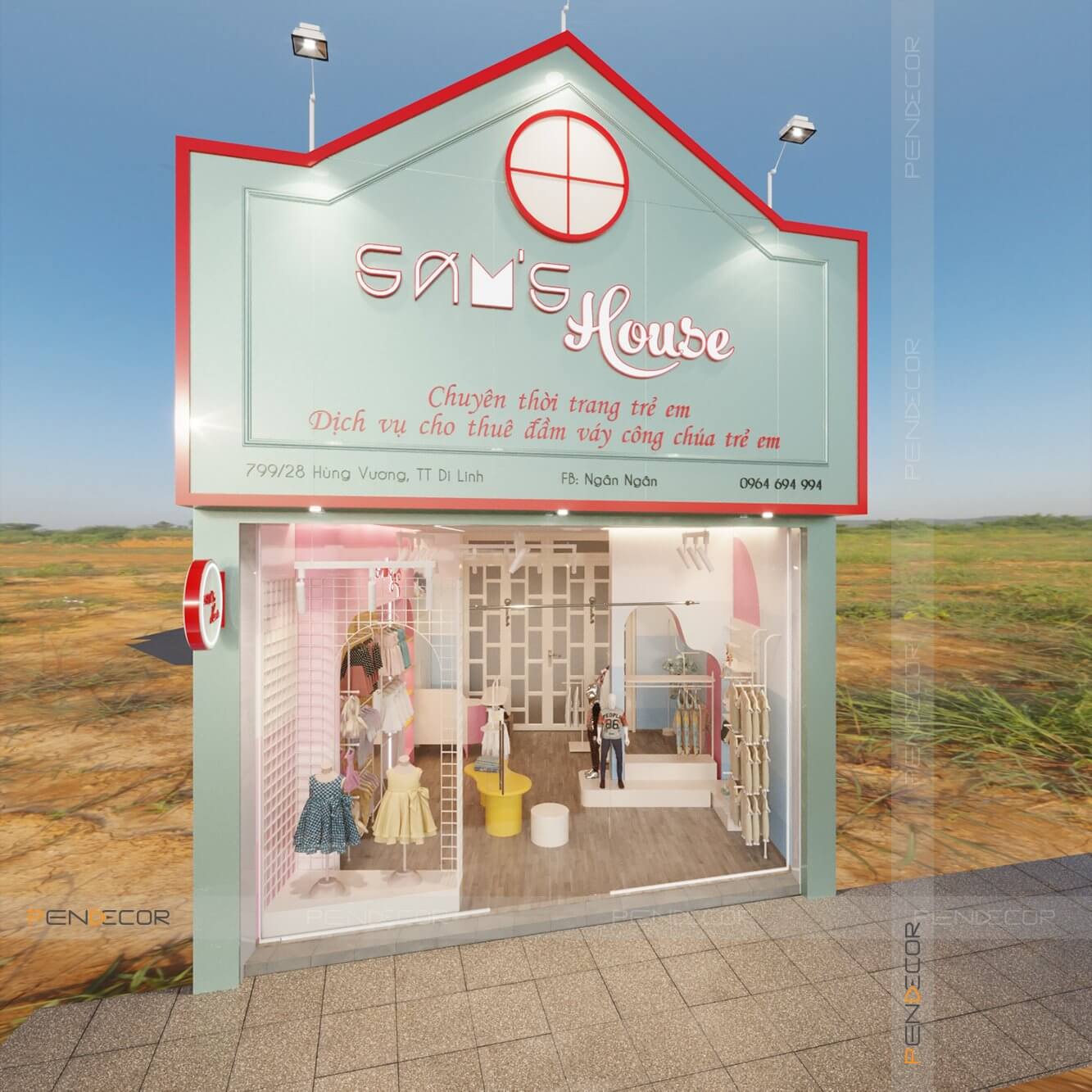 Thiết Kế Shop Thời Trang Trẻ Em Sam's House