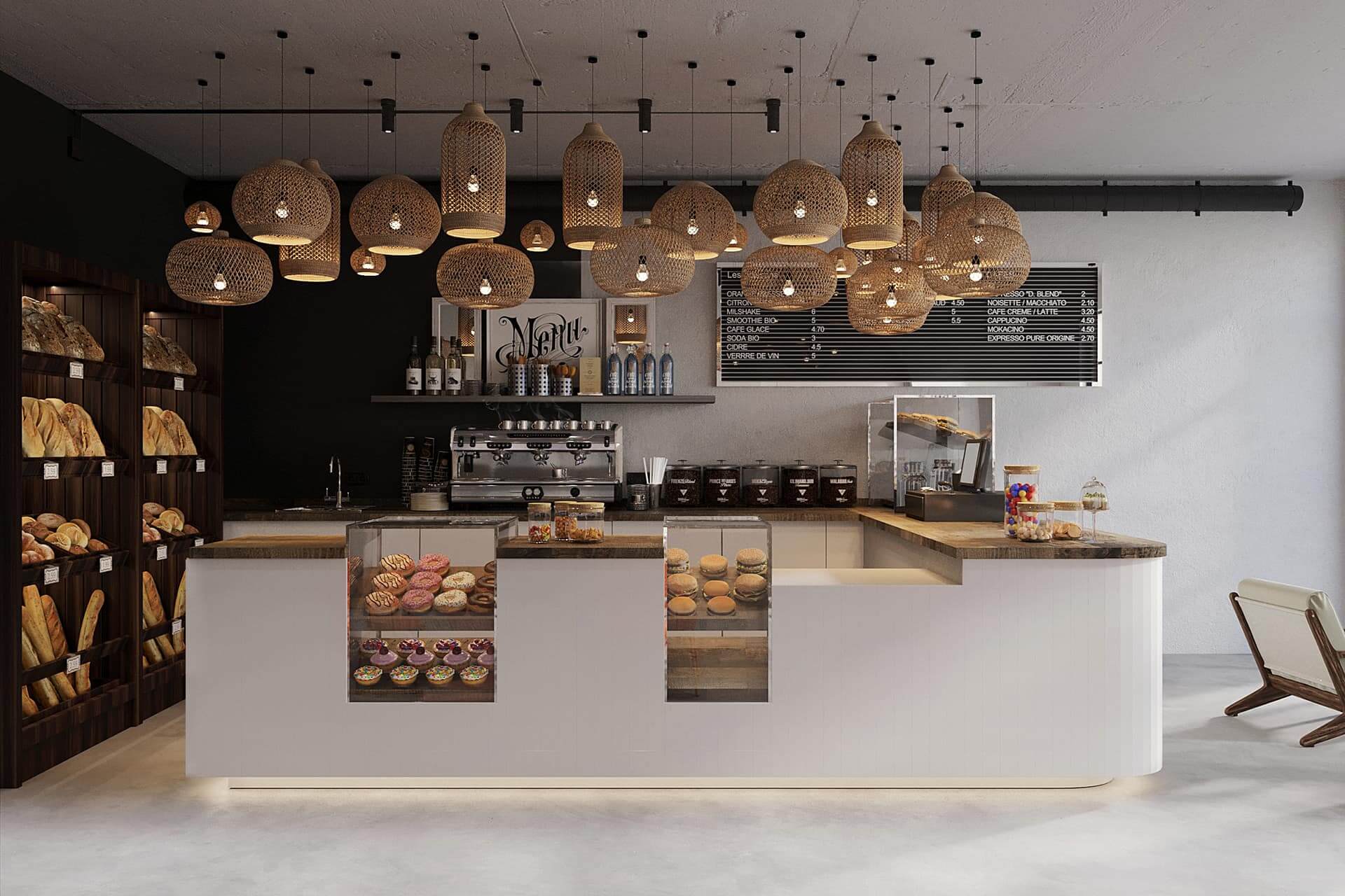 thi công thiết kế quán cafe Pendecor