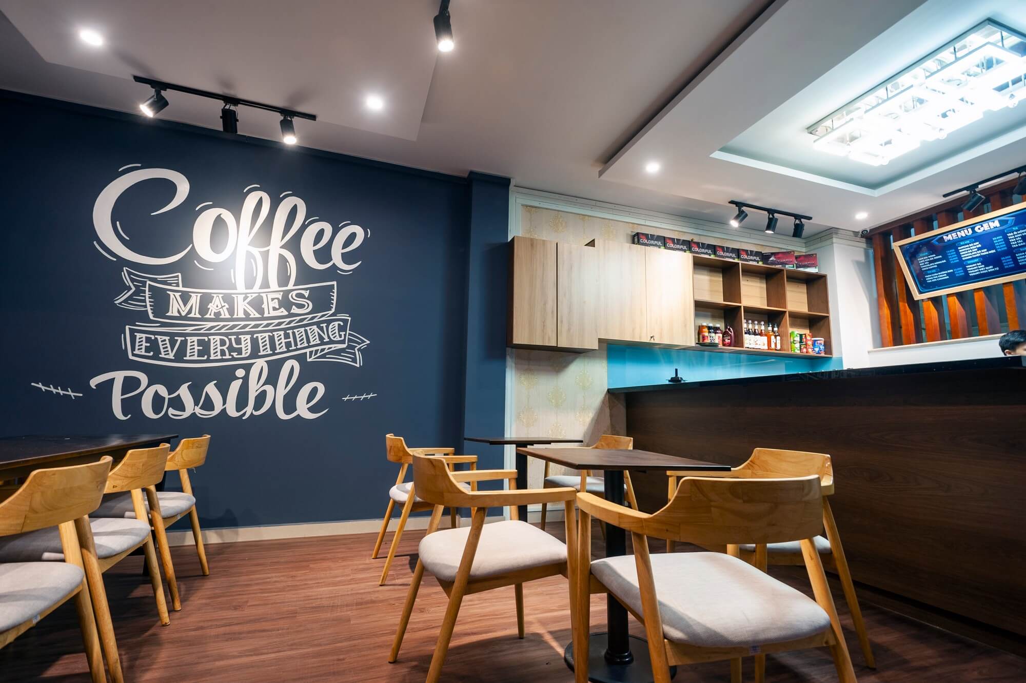 thi công thiết kế quán cafe Pendecor