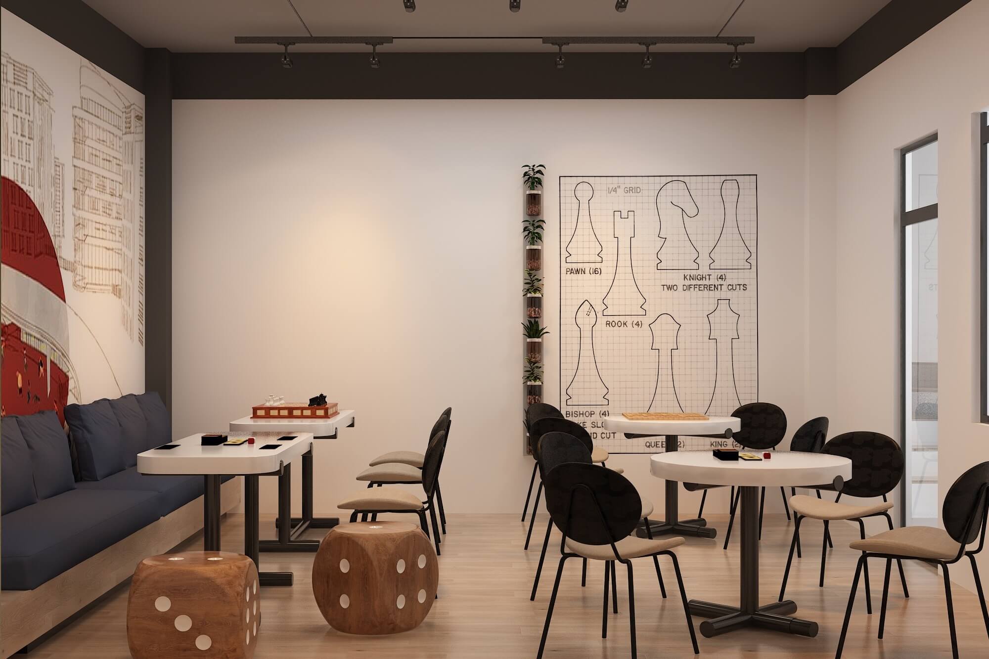 thiết kế nội thất quán cafe Pendecor