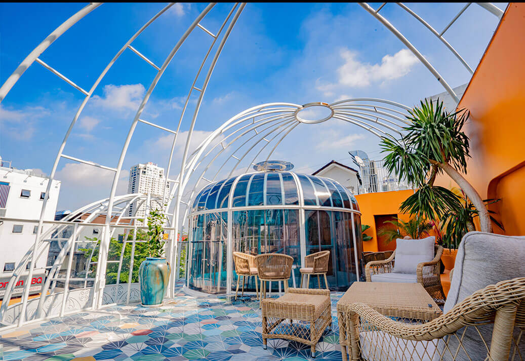 thiết kế quán trà sữa ngoài trời Pendecor