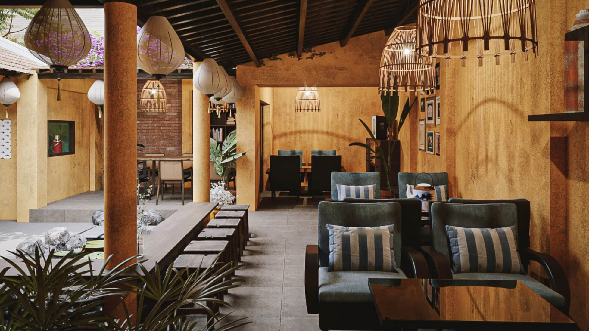 thi công quán cà phê