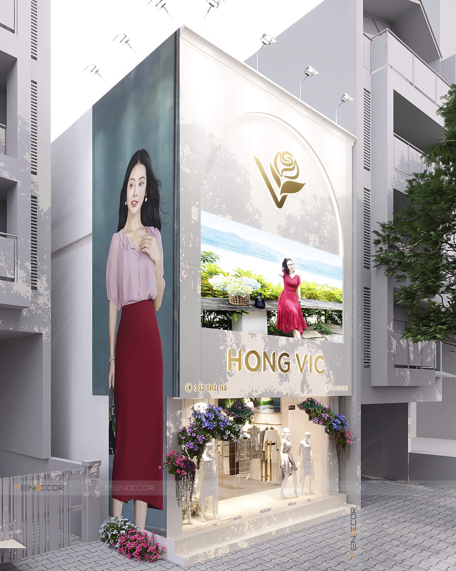 Thiết Kế Shop Thời Trang Nữ Hong Vic