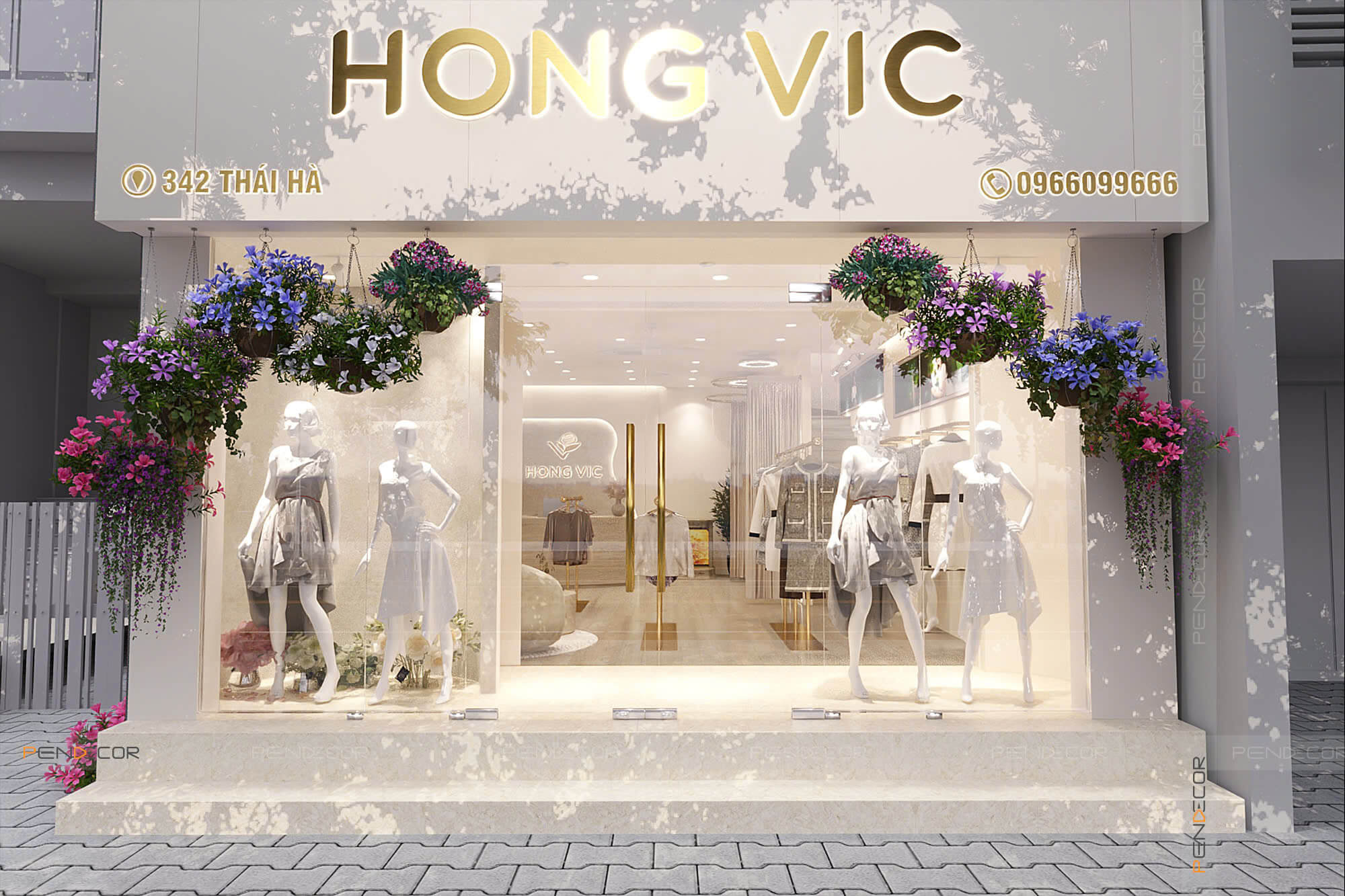 Thiết Kế Shop Thời Trang Nữ Hong Vic