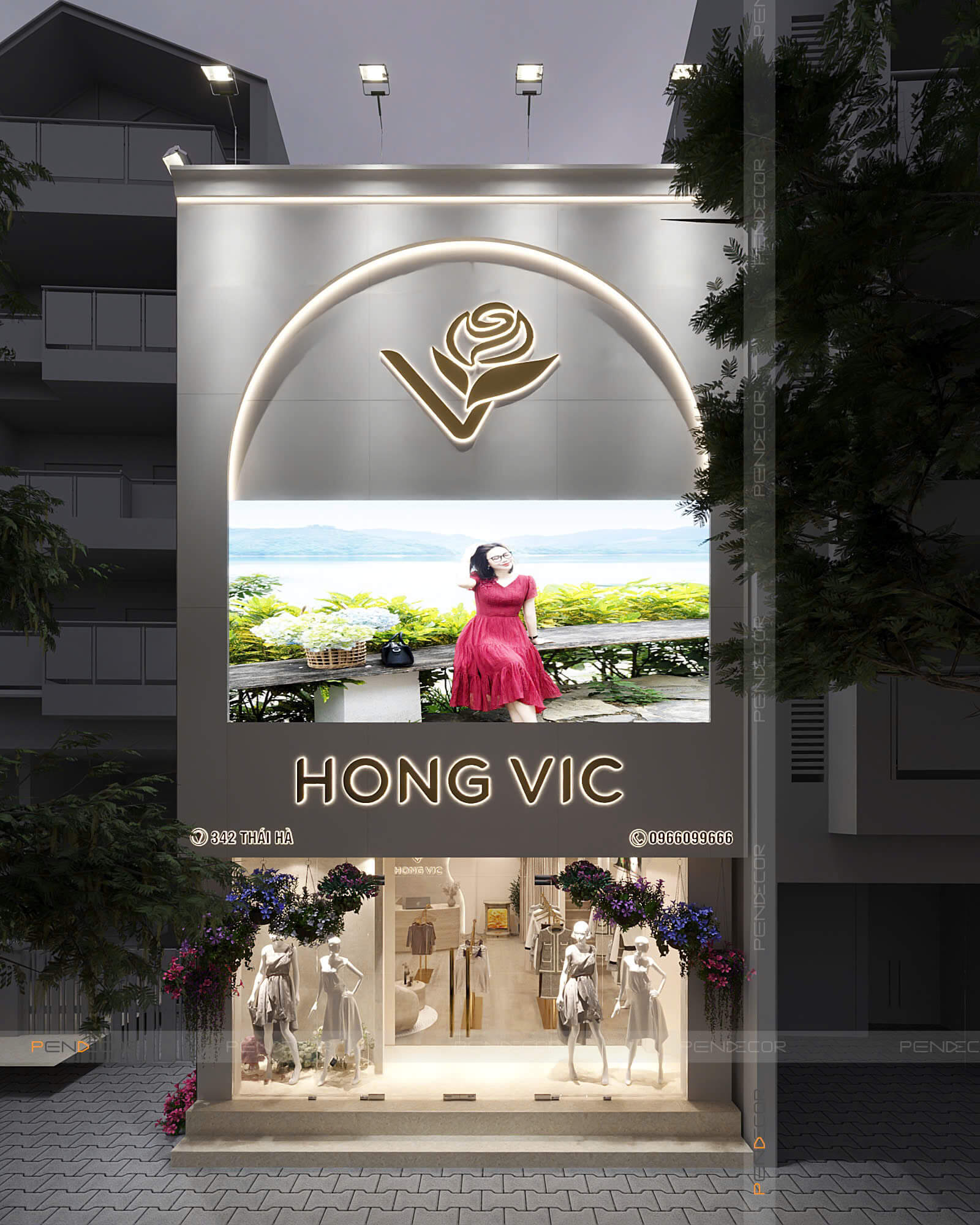 Thiết Kế Shop Thời Trang Nữ Hong Vic