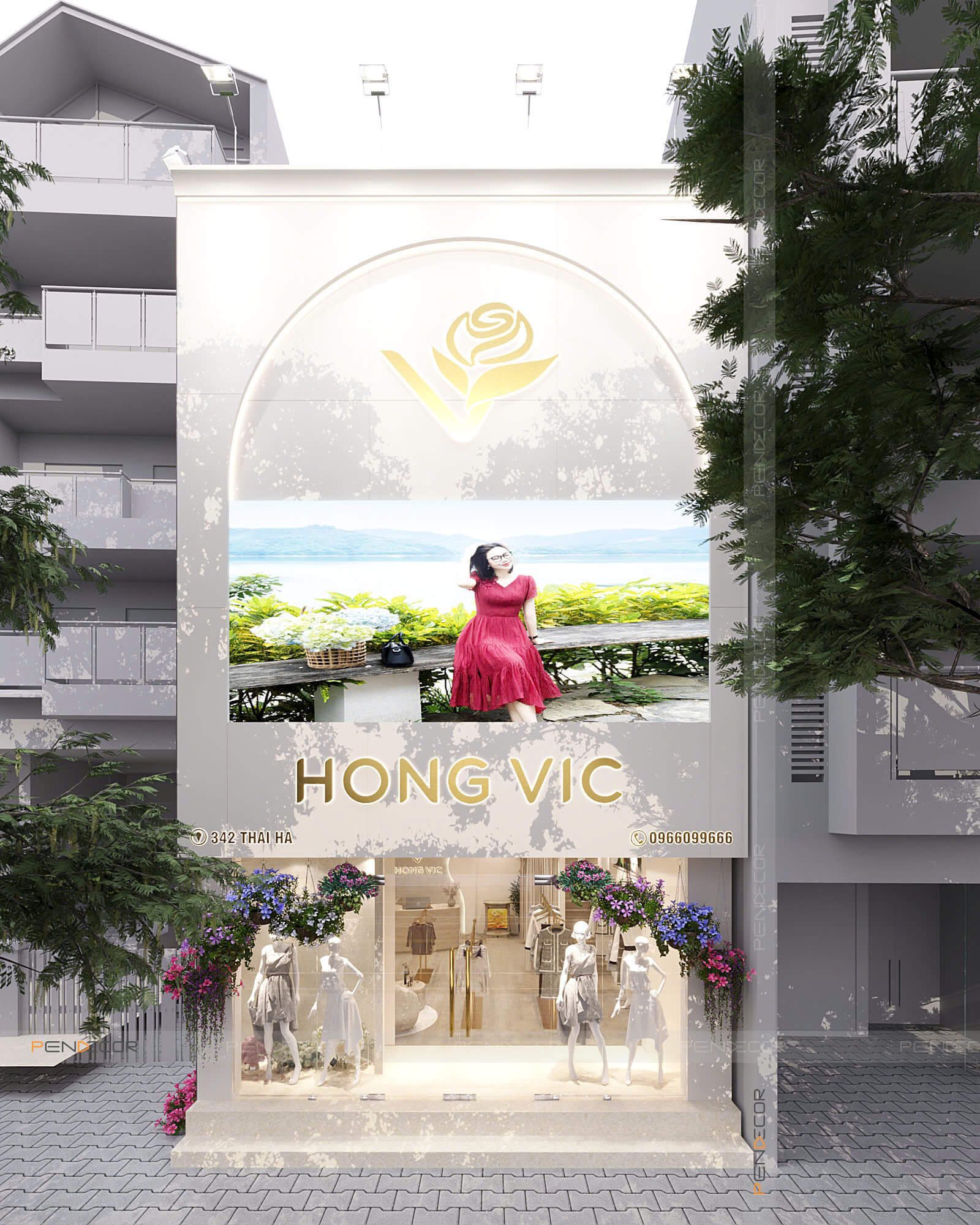 Thiết Kế Shop Thời Trang Nữ Hong Vic