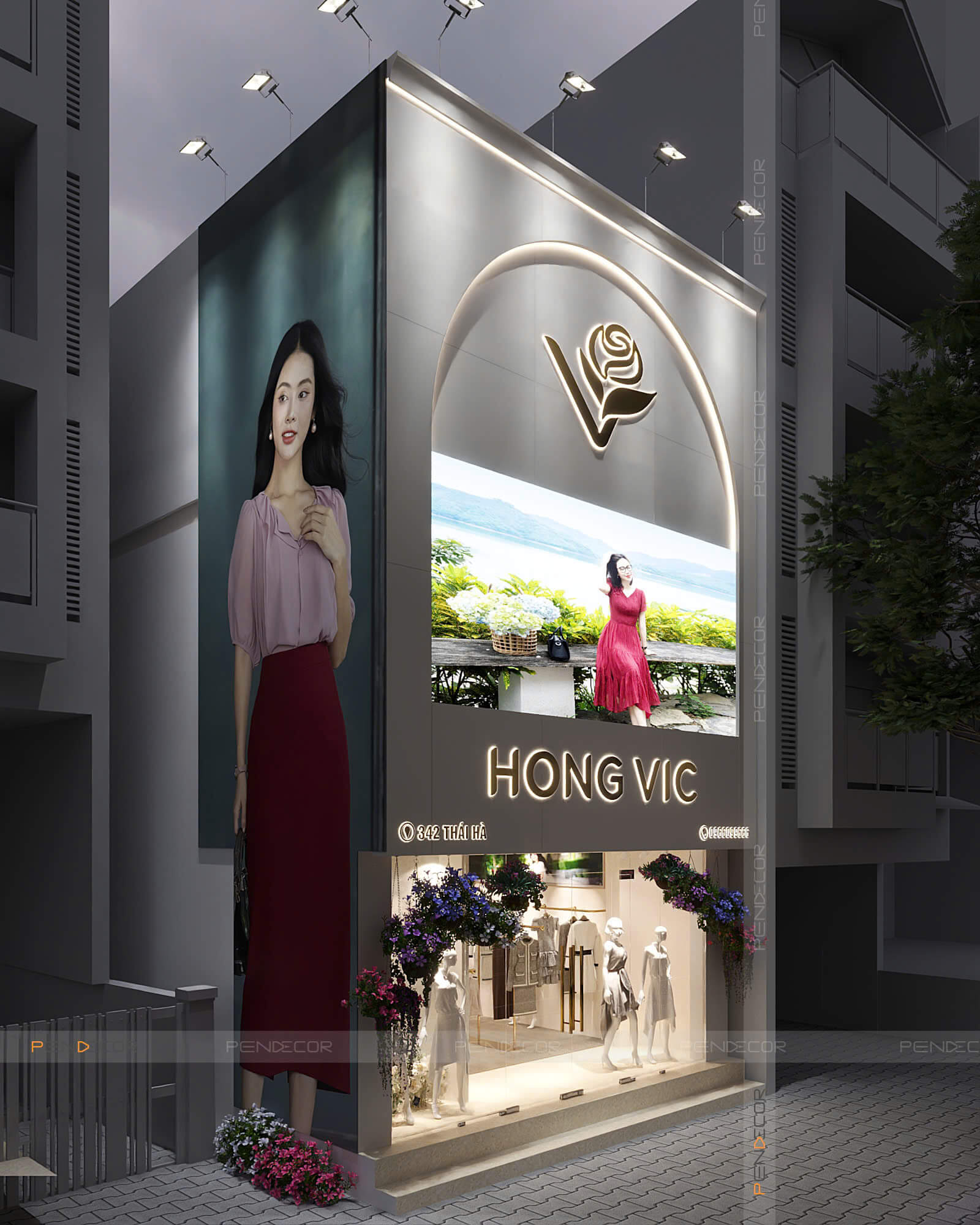 Thiết Kế Shop Thời Trang Nữ Hong Vic