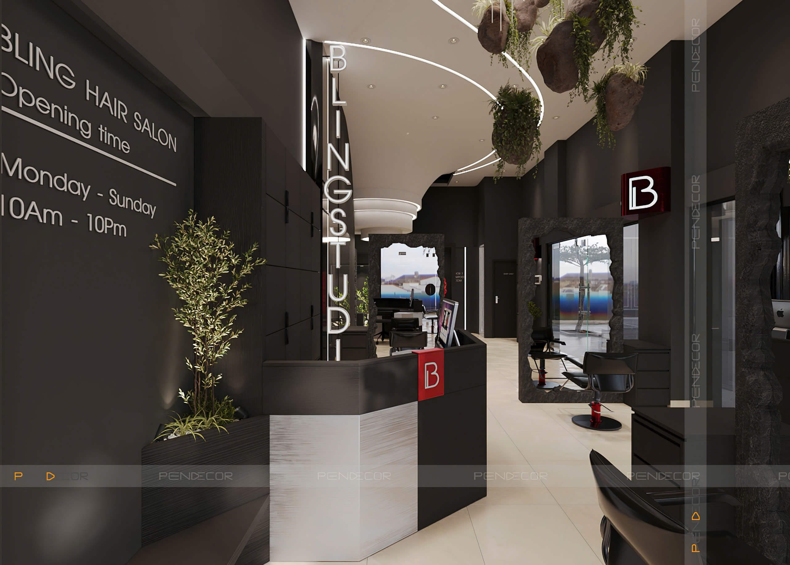 Thiết Kế Salon Tóc Bling Hair Studio (Tân Bình)